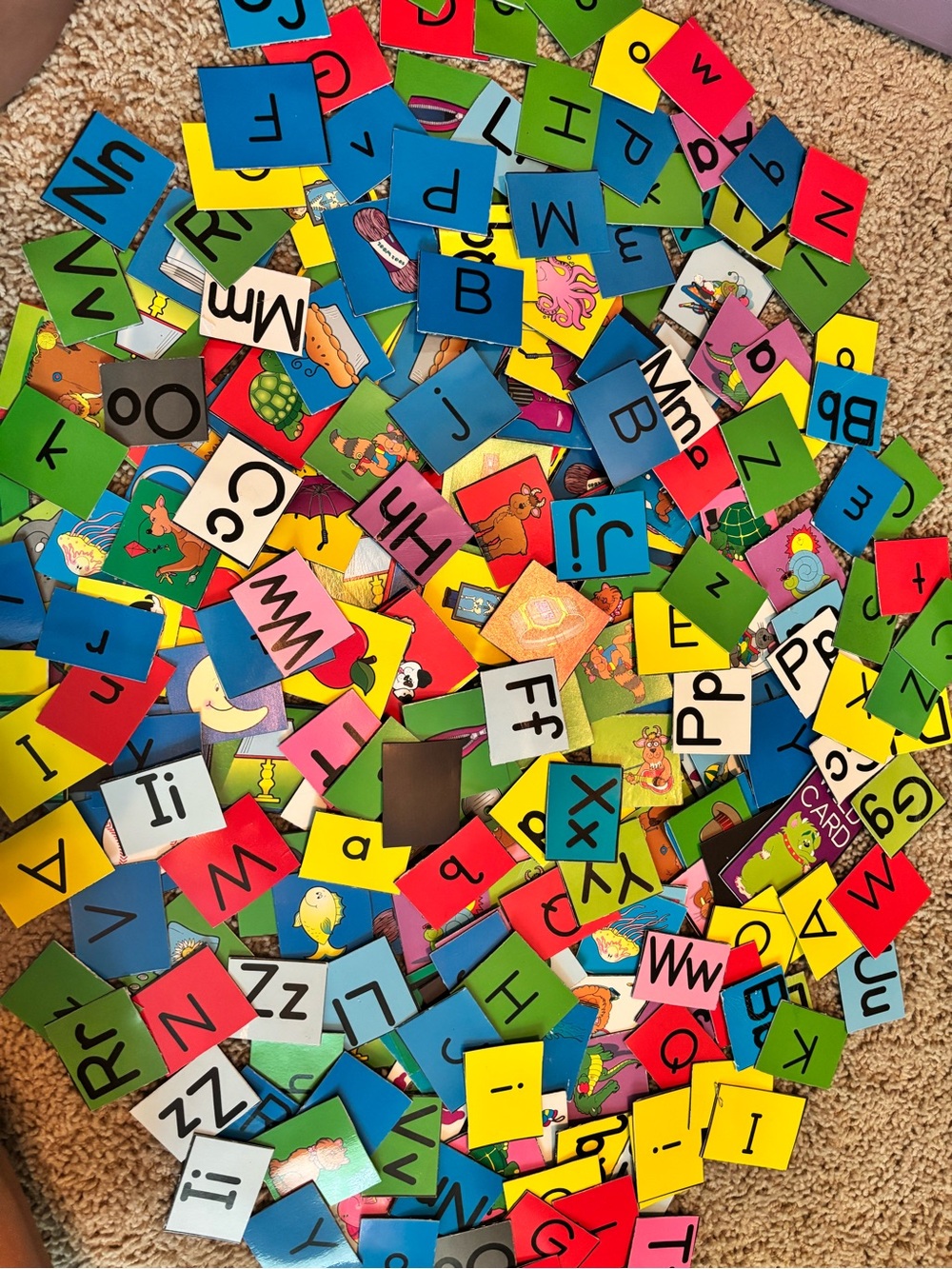 Colorful Alphabet Matching Magnets